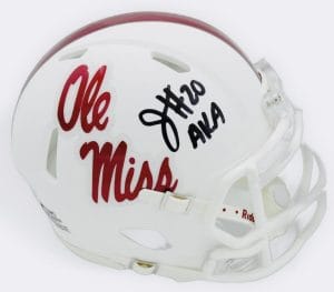 Josh Aka Signed Ole Miss Rebels Mini Football Helmet East Mississippi Bas K73