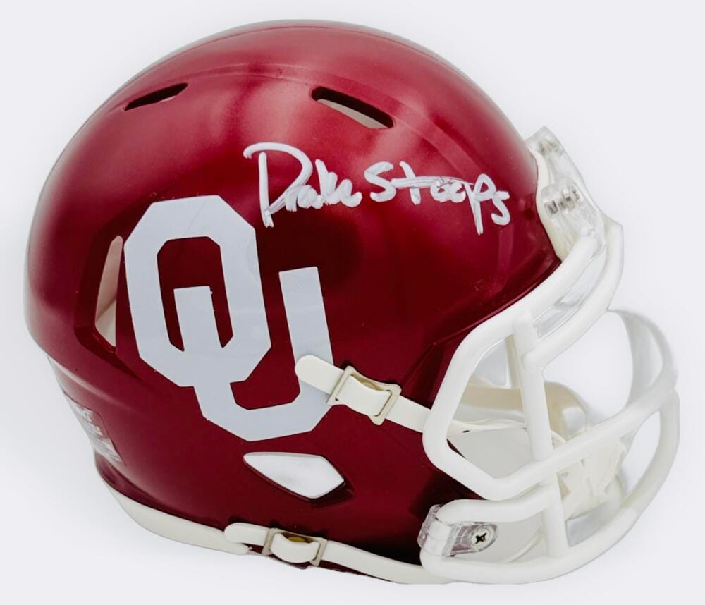 Drake Stoops Signed Oklahoma Sooners Mini Helmet Autograph Beckett Bas K84