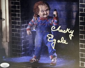 Ed Gale Signed 8X10 Photo Childs Play Chucky Horror Autograph Bas Beckett Coa 18