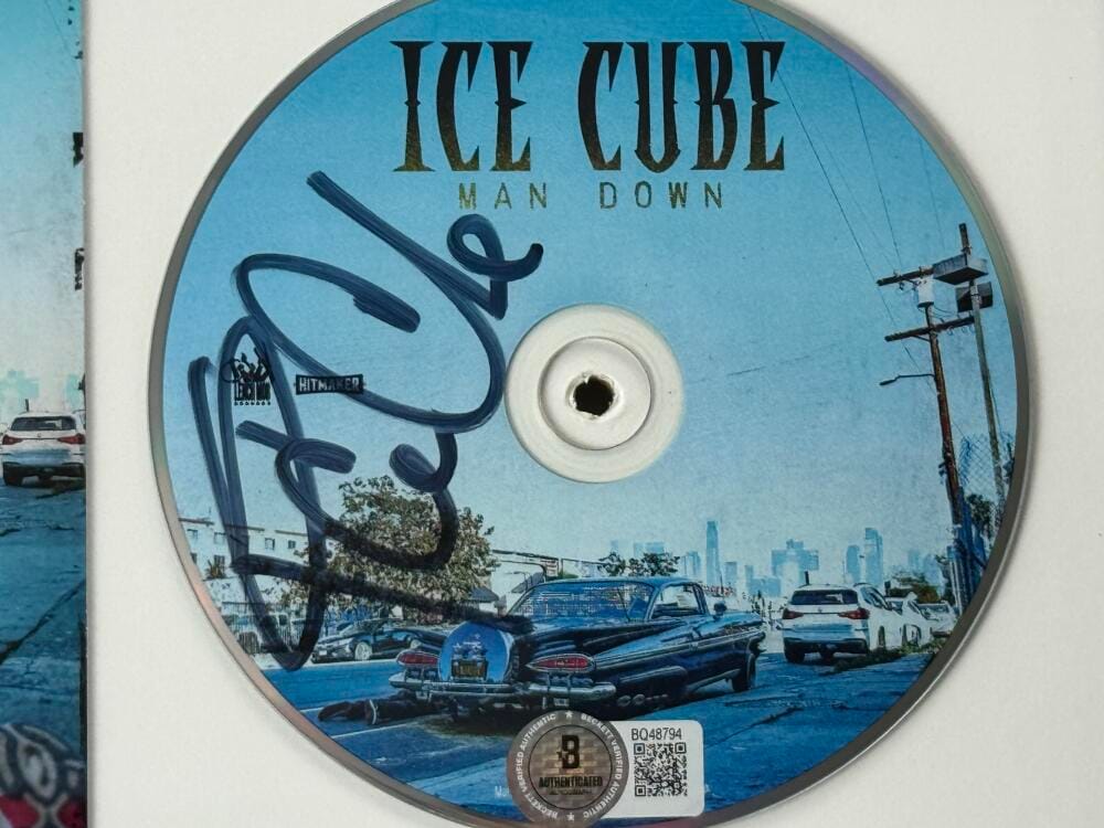 Ice Cube Signed Man Down Framed Cd Cover Display Autograph Beckett Bas Holo K94 - Image 2
