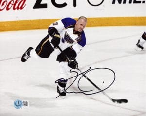 Keith Tkachuk Signed St Louis Blues 8X10 Photo Winnipeg Jets Autograph Bas J96