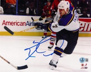 Keith Tkachuk Signed St Louis Blues 8X10 Photo Winnipeg Jets Autograph Bas J97
