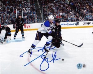 David Backes Signed St Louis Blues 8X10 Photo Boston Bruins Autograph Bas J58