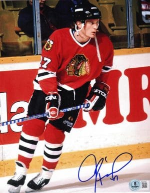 Jeremy Roenick Signed Chicago Blackhawks 8X10 Photo Coyotes Autograph Bas J51