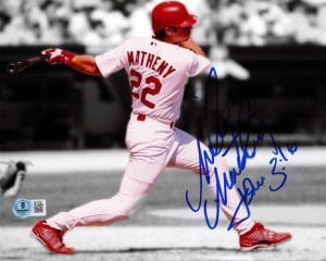 Mike Matheny Signed 8X10 Photo St Louis Cardinals Autograph Bas Hologram K85