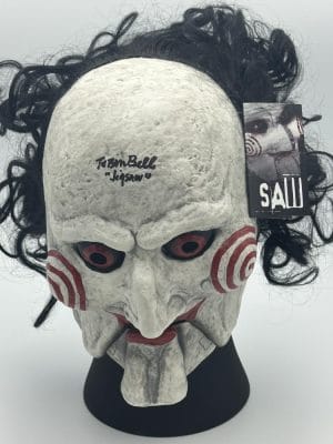 Tobin Bell Signed Full Size Billy Mask Tots Jigsaw Saw Autograph Horror Bas 109