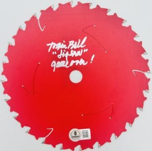 Tobin Bell Signed 7" Circular Saw Blade Billy Jigsaw Horror Autograph Bas 098