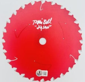 Tobin Bell Signed 7" Circular Saw Blade Billy Jigsaw Horror Autograph Bas K101