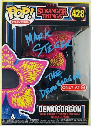 Mark Steger Signed Demogorgon Black Light Funko Stranger Things Autograph Bas 41