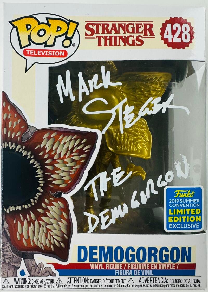 Mark Steger Signed Demogorgon Funko Pop 428 Stranger Things Autograph Bas 49