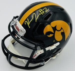 Kaleb Johnson Signed Iowa Hawkeyes Mini Football Helmet Autograph Beckett J08