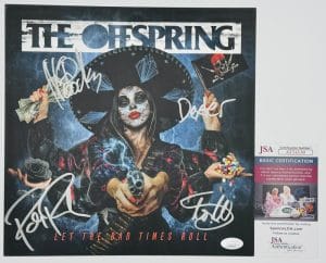 The Offspring Signed Let The Bad Times Roll 11X11 Vinyl Insert Autograph Jsa J30