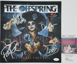 The Offspring Signed Let The Bad Times Roll 11X11 Vinyl Insert Autograph Jsa K36