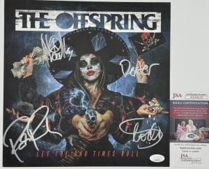 The Offspring Signed Let The Bad Times Roll 11X11 Insert Dexter Holland Jsa K35