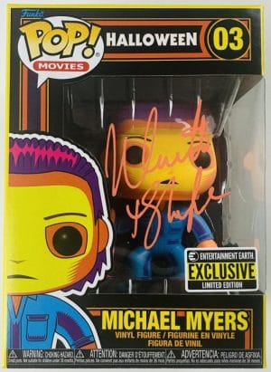 Nick Castle Signed Michael Myers Blacklight Funko 03 Halloween Autograph Bas 634
