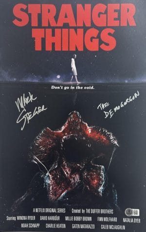 Mark Steger Signed 11X17 Photo Demogorgon Stranger Things Autograph Bas 5668