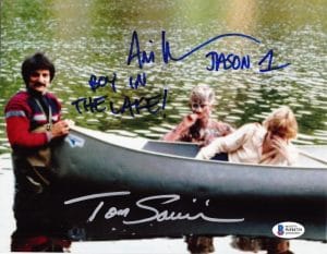 Tom Savini Ari Lehman Signed 8X10 Photo Jason Voorhees Friday The 13Th Bas 734