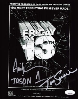 Tom Savini Ari Lehman Signed 8X10 Photo Jason Voorhees Friday The 13Th Jsa 873