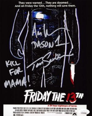 Tom Savini Ari Lehman Signed 8X10 Photo Jason Voorhees Friday The 13Th Jsa 860