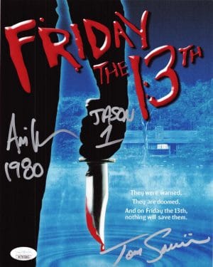 Tom Savini Ari Lehman Signed 8X10 Photo Jason Voorhees Friday The 13Th Jsa 862