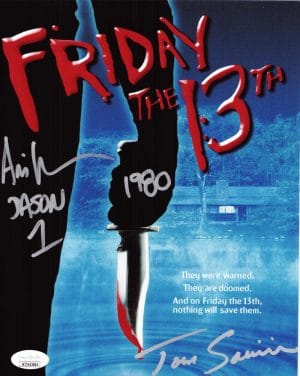 Tom Savini Ari Lehman Signed 8X10 Photo Jason Voorhees Friday The 13Th Jsa 864
