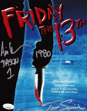 Tom Savini Ari Lehman Signed 8X10 Photo Jason Voorhees Friday The 13Th Jsa 866