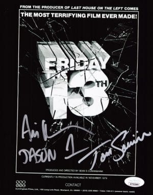 Tom Savini Ari Lehman Signed 8X10 Photo Jason Voorhees Friday The 13Th Jsa 869