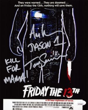 Tom Savini Ari Lehman Signed 8X10 Photo Jason Voorhees Friday The 13Th Jsa 871
