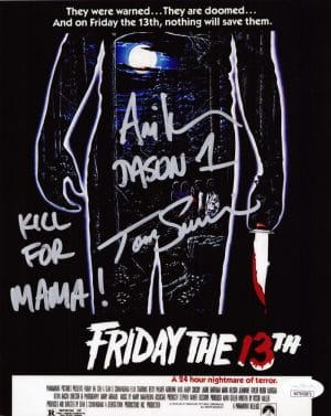 Tom Savini Ari Lehman Signed 8X10 Photo Jason Voorhees Friday The 13Th Jsa 872