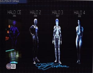 Jen Taylor Signed 8X10 Metallic Photo Cortana Master Chief Halo Autograph Bas 76