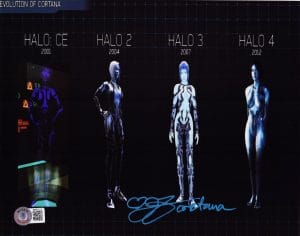 Jen Taylor Signed 8X10 Metallic Photo Cortana Master Chief Halo Autograph Bas 71