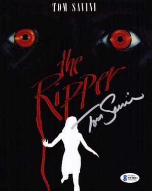 Tom Savini Signed 8X10 Photo The Ripper Horror Autograph Bas Coa 802