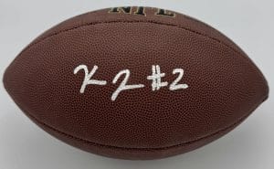 Kaleb Johnson Signed Official Size Nfl Football Pittsburgh Steelers Beckett K43