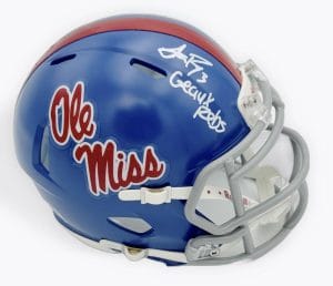 Sage Ryan Signed Ole Miss Rebels Mini Football Helmet Autograph Beckett Bas K10