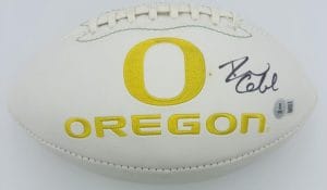 Dillon Gabriel Signed Oregon Ducks Logo Football Autograph Oklahoma Bas J121