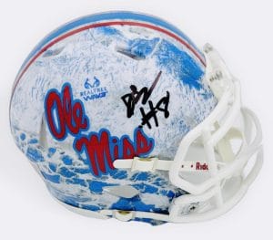 Dae'Quan Wright Signed Ole Miss Rebels L/E Realtree Mini Helmet Autograph Bas K4