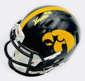 Kamari Moulton Signed Iowa Hawkeyes Football Speed Mini Helmet Autograph Bas J26