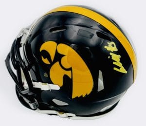 Jacob Gill Signed Iowa Hawkeyes Football Mini Helmet Autograph Beckett Bas J33
