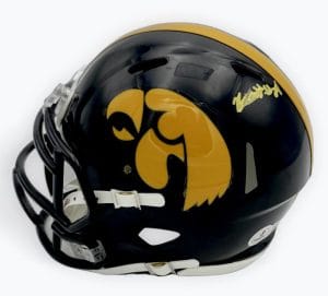 Kamari Moulton Signed Iowa Hawkeyes Football Speed Mini Helmet Autograph Bas J24
