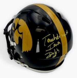 Gary Dolphin Signed Iowa Hawkeyes Football Mini Speed Helmet Autograph Bas K52