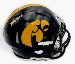 Kamari Moulton Signed Iowa Hawkeyes Football Speed Mini Helmet Autograph Bas K23