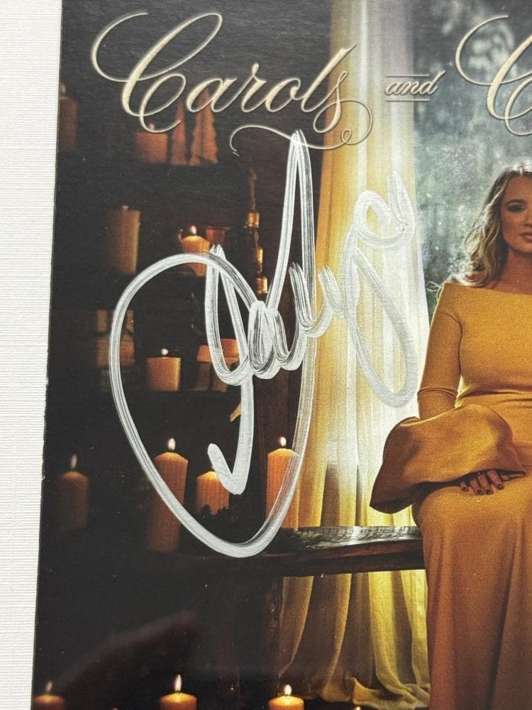 Gabby Barrett Signed Carols And Candlelight Framed Cd Autograph Beckett Bas K50 - Image 2
