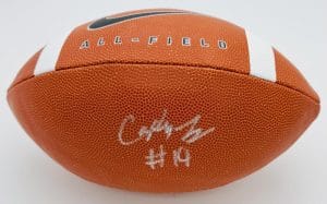 Cayden Lee Signed Official Size Nike Football Ole Miss Rebels Autograph Bas K20