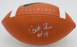 Cayden Lee Signed Official Size Nike Football Ole Miss Rebels Autograph Bas K21