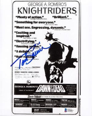 Tom Savini Signed 8X10 Photo Knightriders Horror Autograph Autographed Bas 873