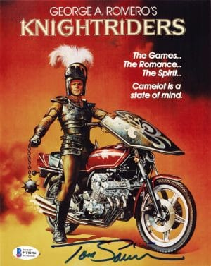 Tom Savini Signed 8X10 Photo Knightriders Horror Autograph Autographed Bas 986