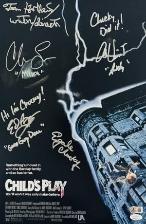 Chris Sarandon Ed Gale Vincent Holland Gross Signed 12X18 Childs Play Photo 531