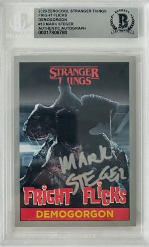 Mark Steger Signed Fright Flicks Stranger Things Demogorgon Autograph Card Bas 0