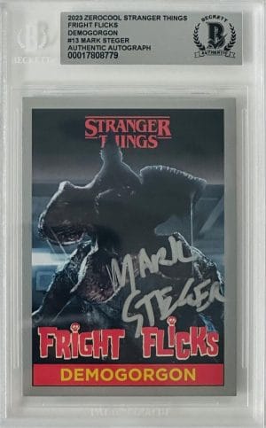 Mark Steger Signed Fright Flicks Stranger Things Demogorgon Autograph Card Bas 9