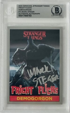 Mark Steger Signed Fright Flicks Stranger Things Demogorgon Autograph Card Bas 3